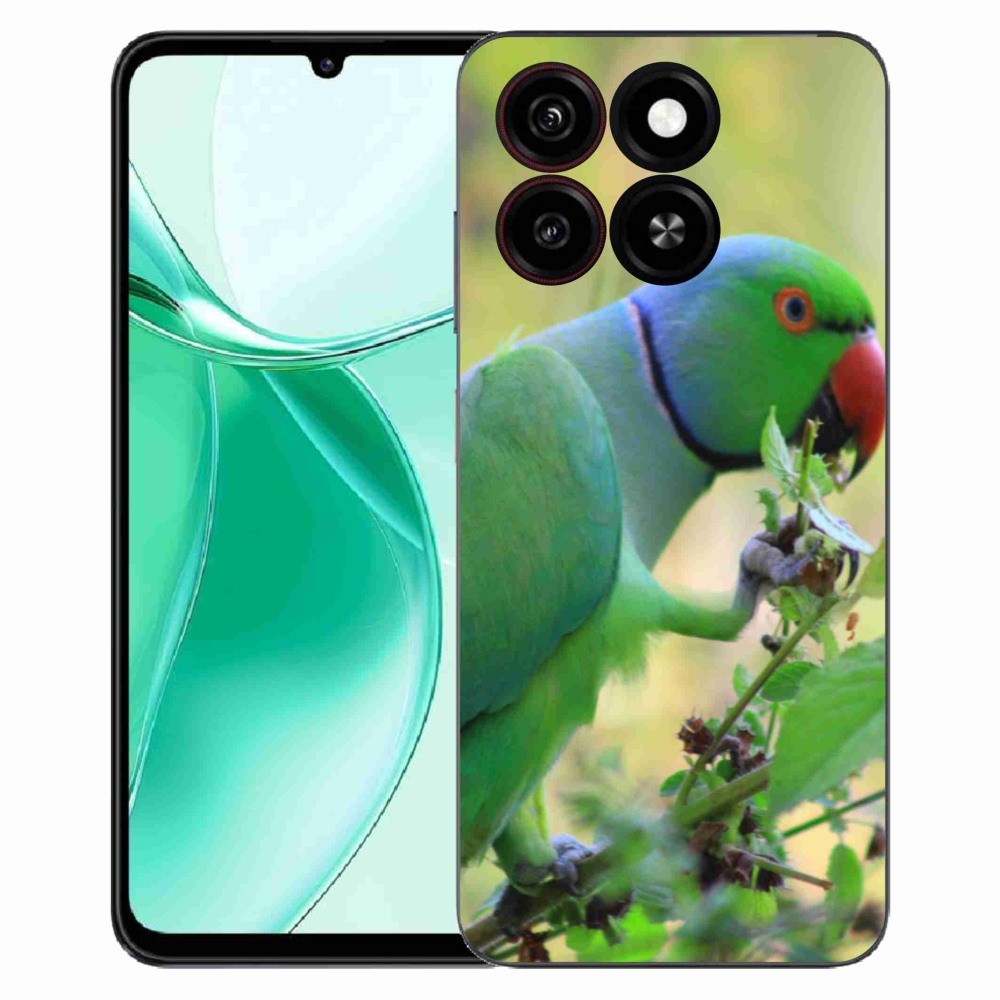 Gelový kryt mmCase na ZTE Blade A35 - papoušek alexandr