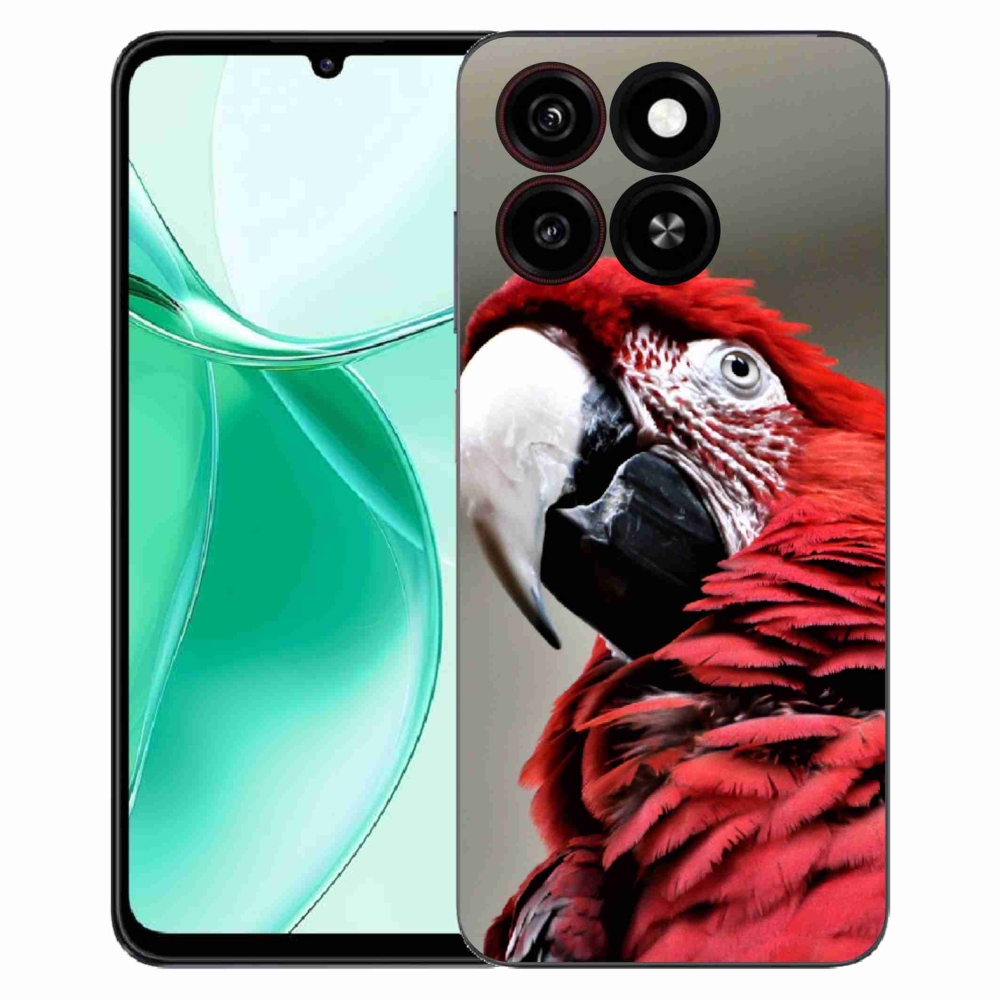 Gelový kryt mmCase na ZTE Blade A35 - papoušek ara červený