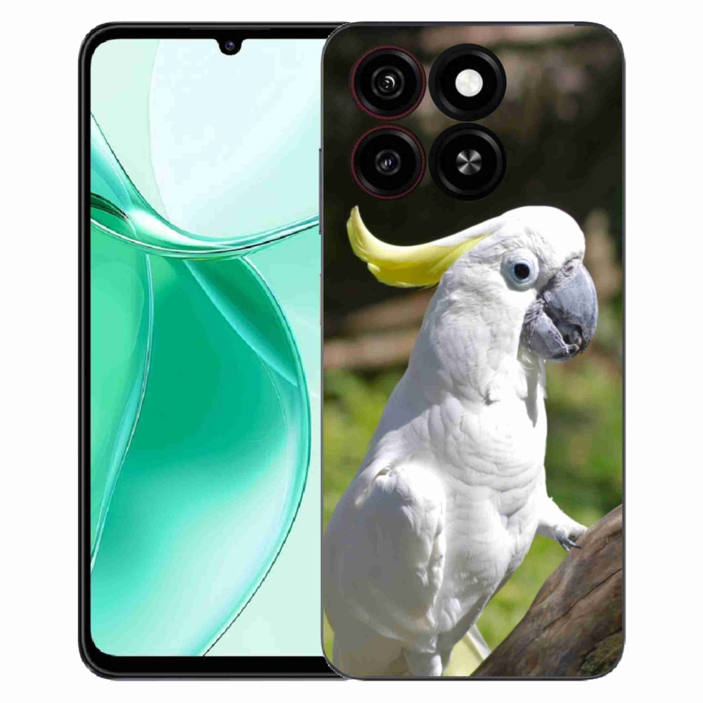 Gelový kryt mmCase na ZTE Blade A35 - papoušek kakadu 2