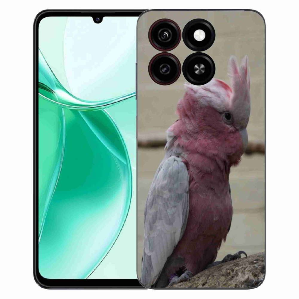 Gelový kryt mmCase na ZTE Blade A35 - papoušek kakadu růžový