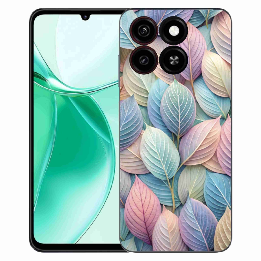 Gelový kryt mmCase na ZTE Blade A35 - pastelové listy