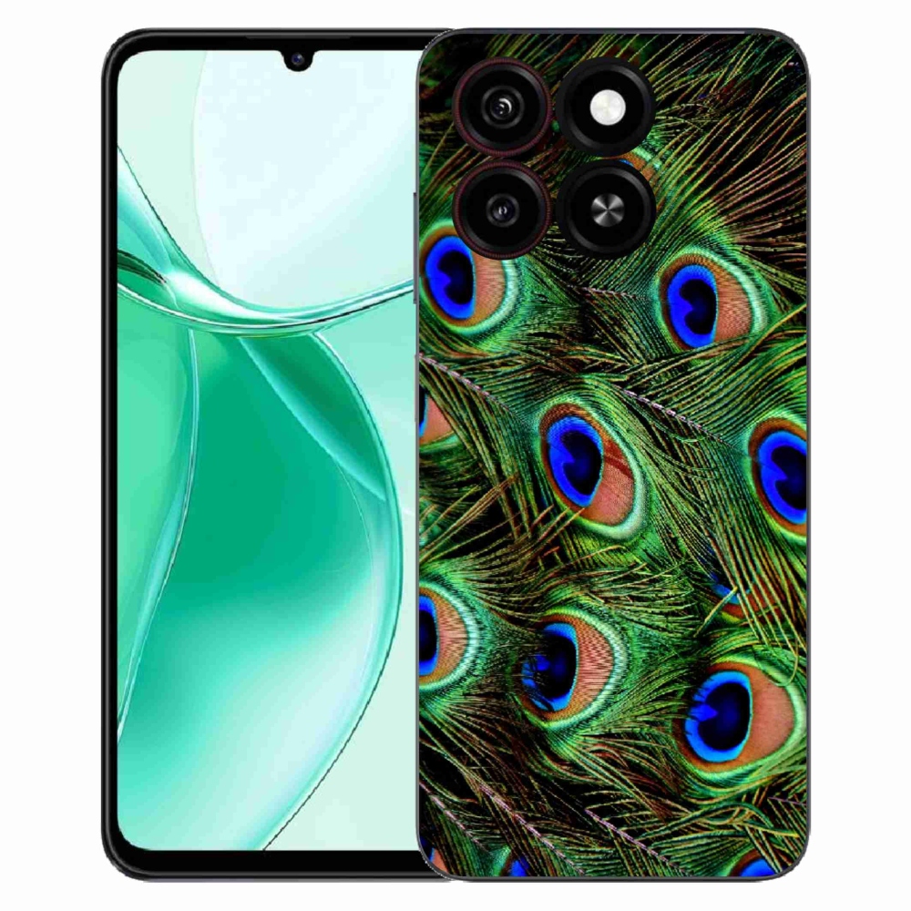 Gelový kryt mmCase na ZTE Blade A35 - paví peří