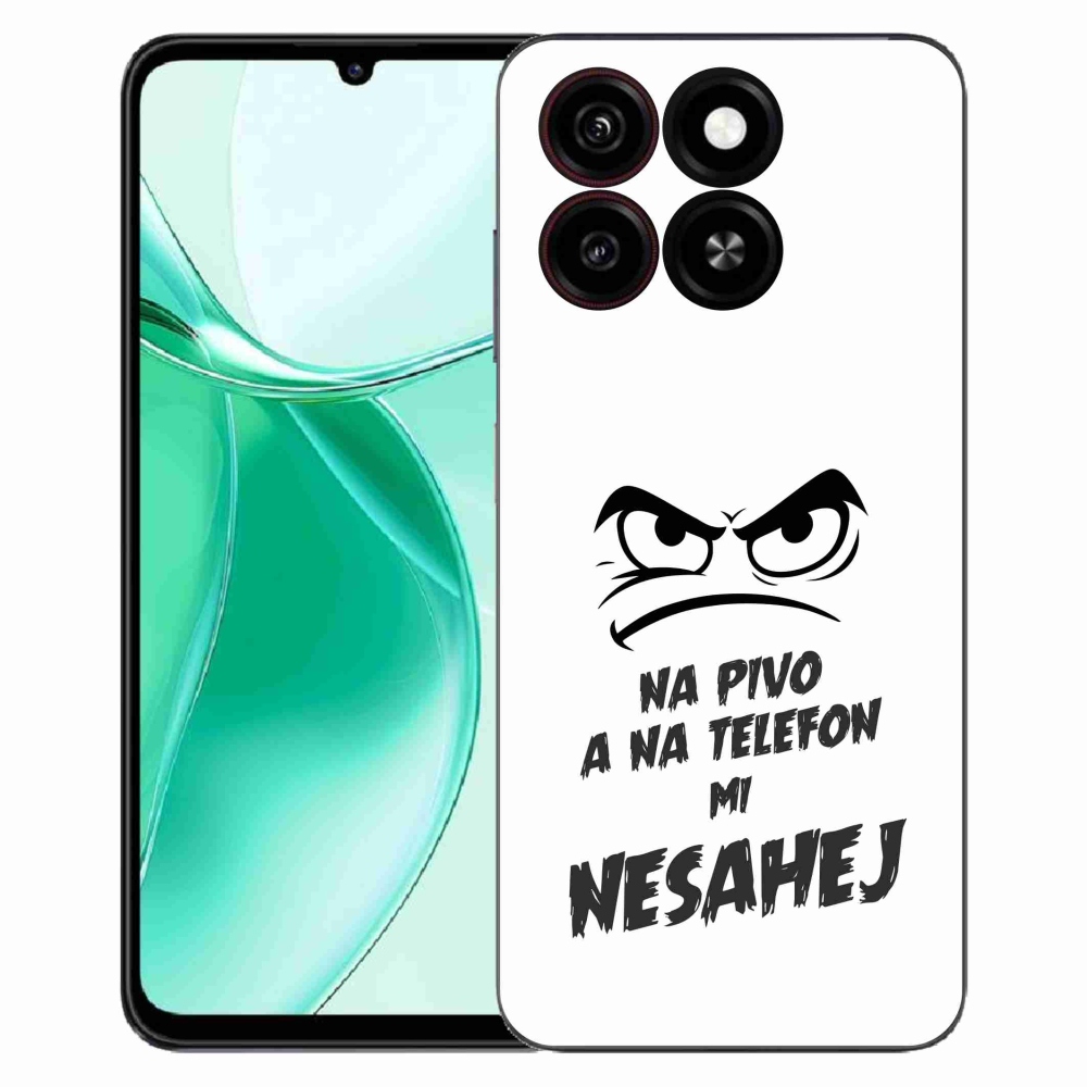 Gelový kryt mmCase na ZTE Blade A35 - pivní motiv 2 bílé pozadí