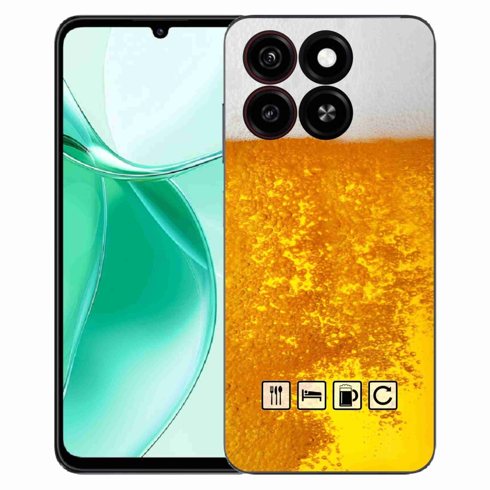 Gelový kryt mmCase na ZTE Blade A35 - pivní motiv 3