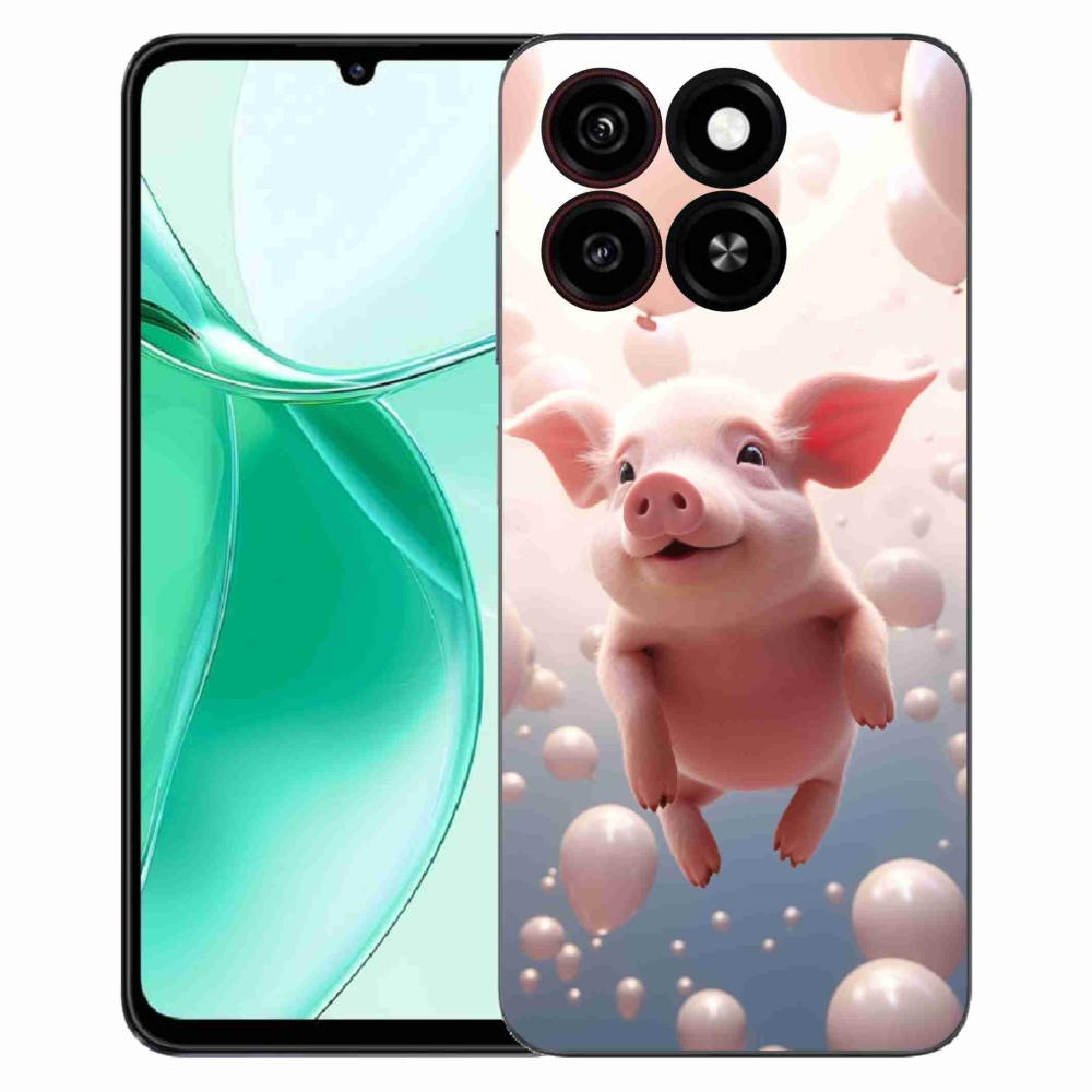 Gelový kryt mmCase na ZTE Blade A35 - prasátko s balónky