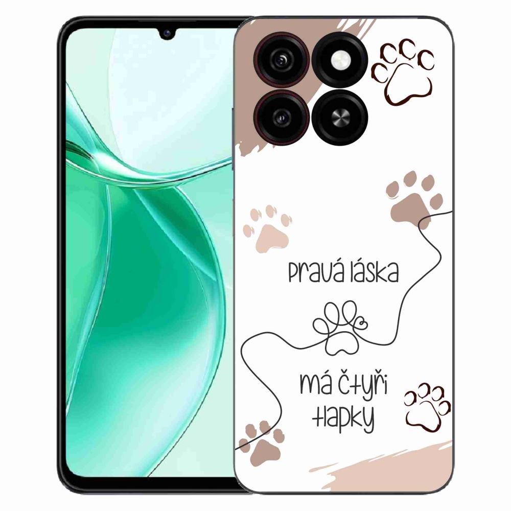 Gelový kryt mmCase na ZTE Blade A35 - psí motiv 1 bílé pozadí