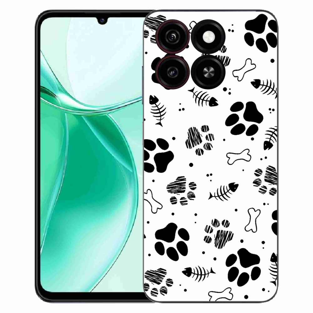 Gelový kryt mmCase na ZTE Blade A35 - psí tlapky 1