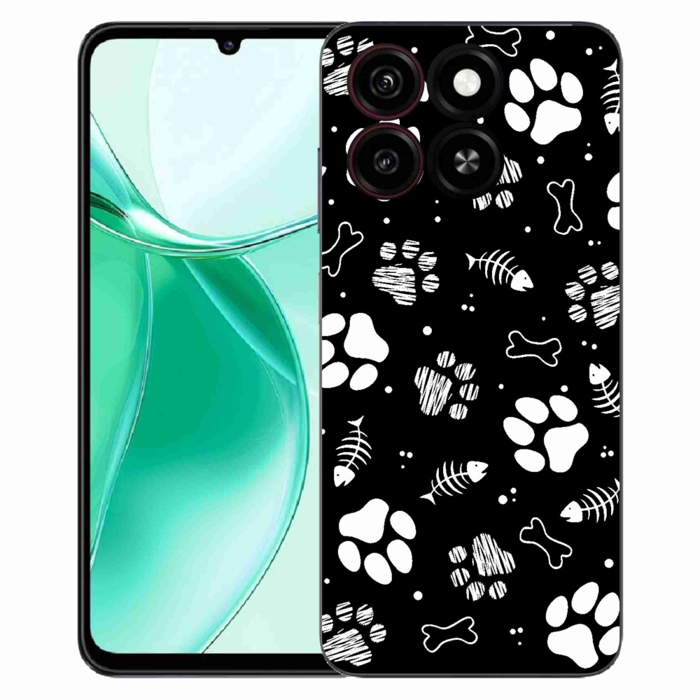 Gelový kryt mmCase na ZTE Blade A35 - psí tlapky
