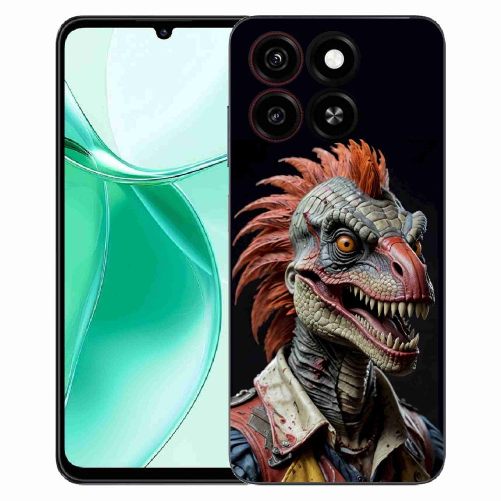 Gelový kryt mmCase na ZTE Blade A35 - punk dinosaurus