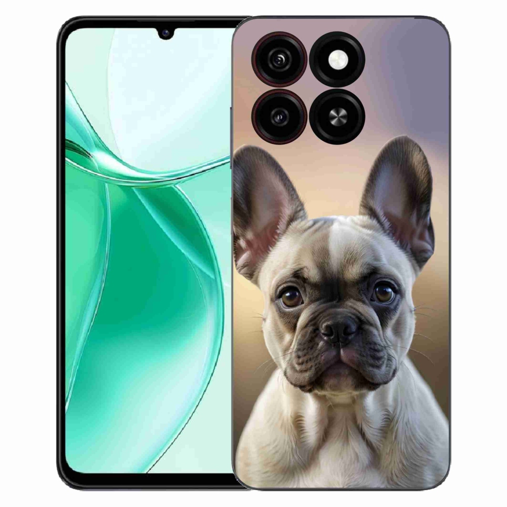 Gelový kryt mmCase na ZTE Blade A35 - roztomilý francouzský buldoček