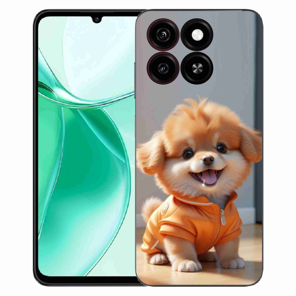 Gelový kryt mmCase na ZTE Blade A35 - roztomilý pomeranian v mikině