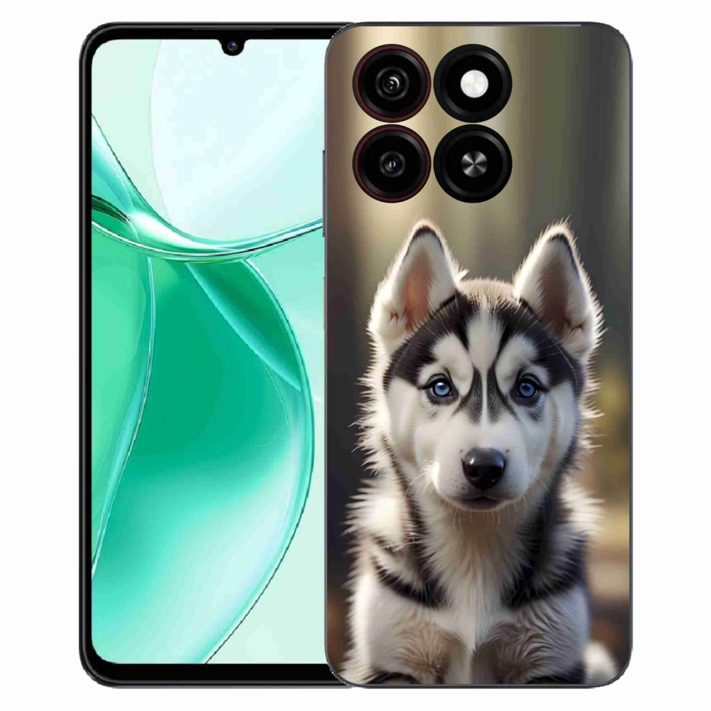 Gelový kryt mmCase na ZTE Blade A35 - roztomilý sibiřský husky