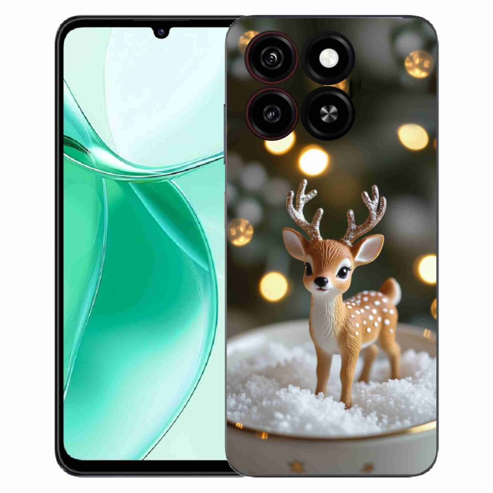 Gelový kryt mmCase na ZTE Blade A35 - roztomilý vánoční jelen