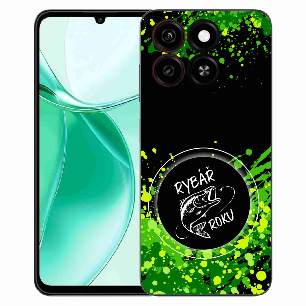 Gelový kryt mmCase na ZTE Blade A35 - rybář roku černé pozadí