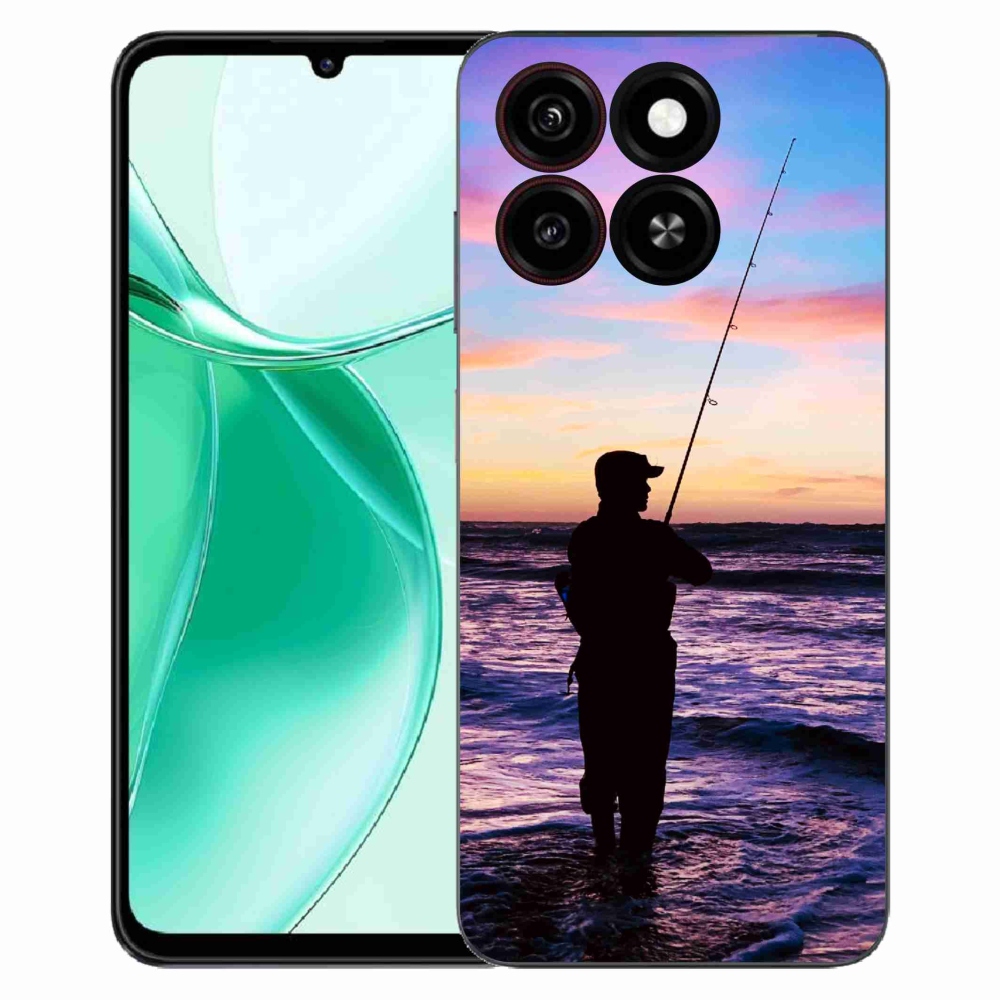 Gelový kryt mmCase na ZTE Blade A35 - rybaření 1