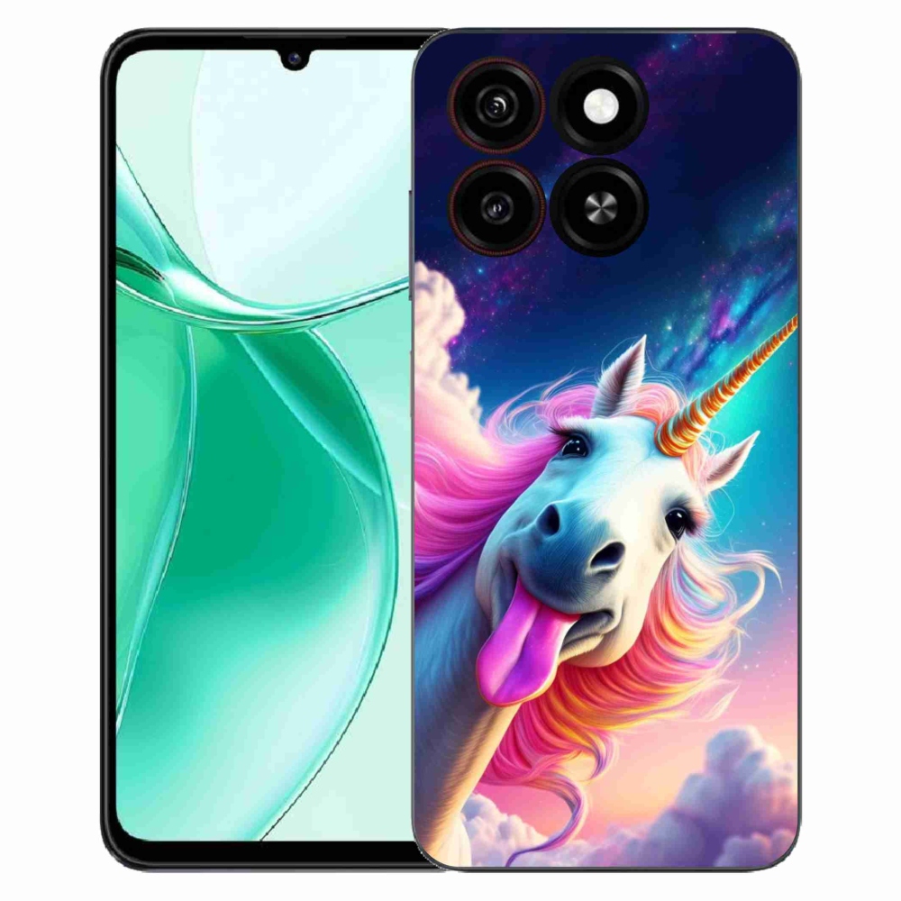 Gelový kryt mmCase na ZTE Blade A35 - šílený jednorožec