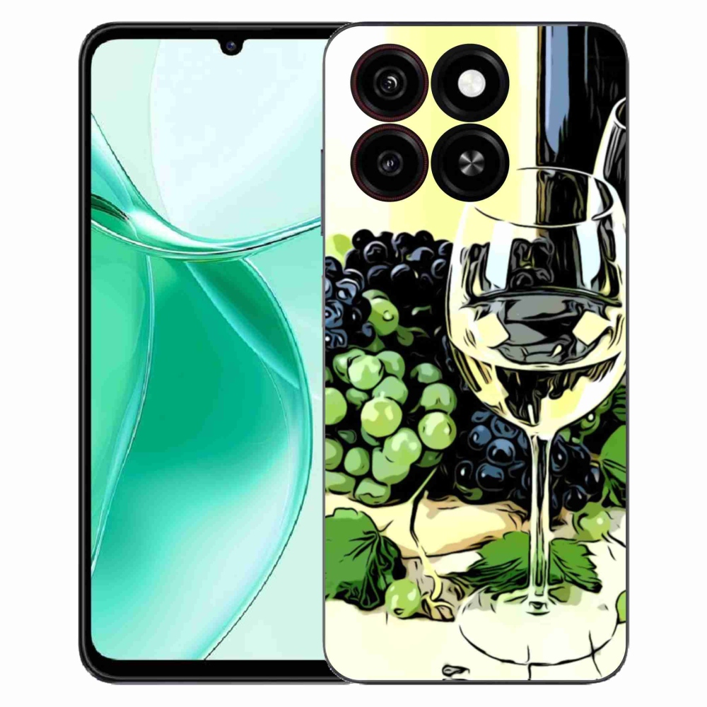 Gelový kryt mmCase na ZTE Blade A35 - sklenka vína