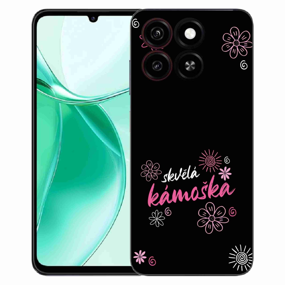 Gelový kryt mmCase na ZTE Blade A35 - skvělá kámoška černé pozadí