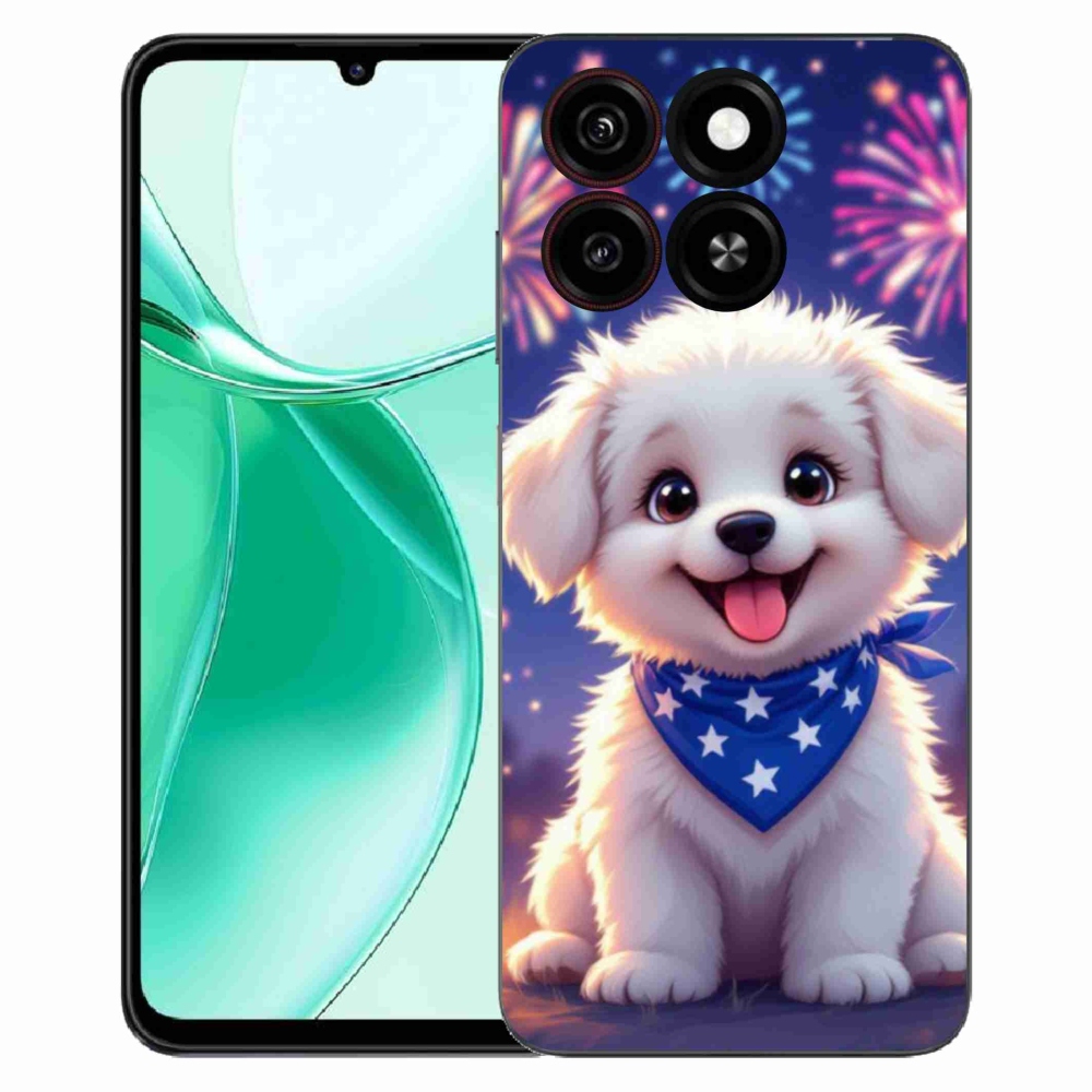 Gelový kryt mmCase na ZTE Blade A35 - slavnostní štěně