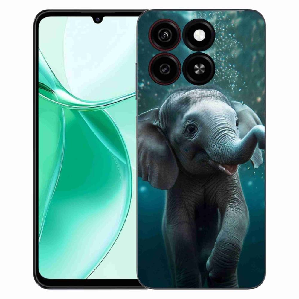 Gelový kryt mmCase na ZTE Blade A35 - slůně pod vodou