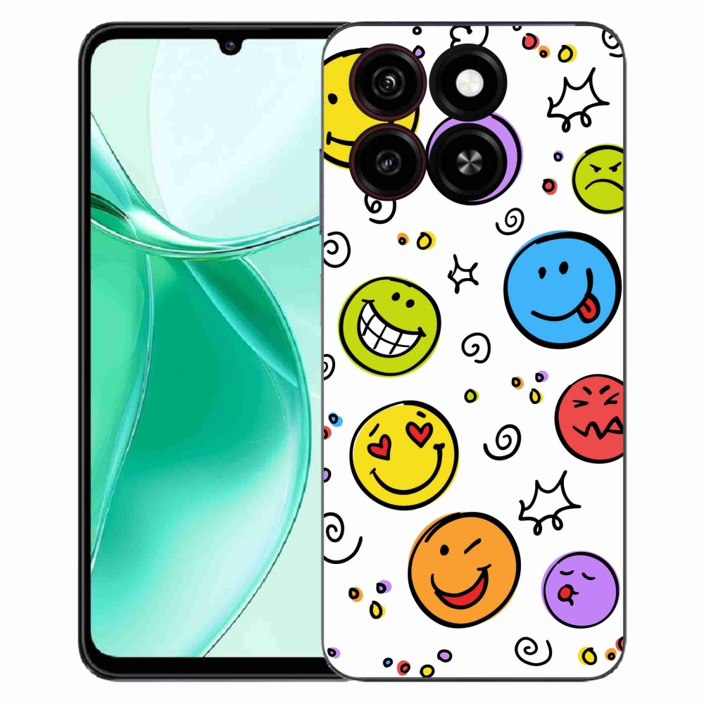 Gelový kryt mmCase na ZTE Blade A35 - smajlíci