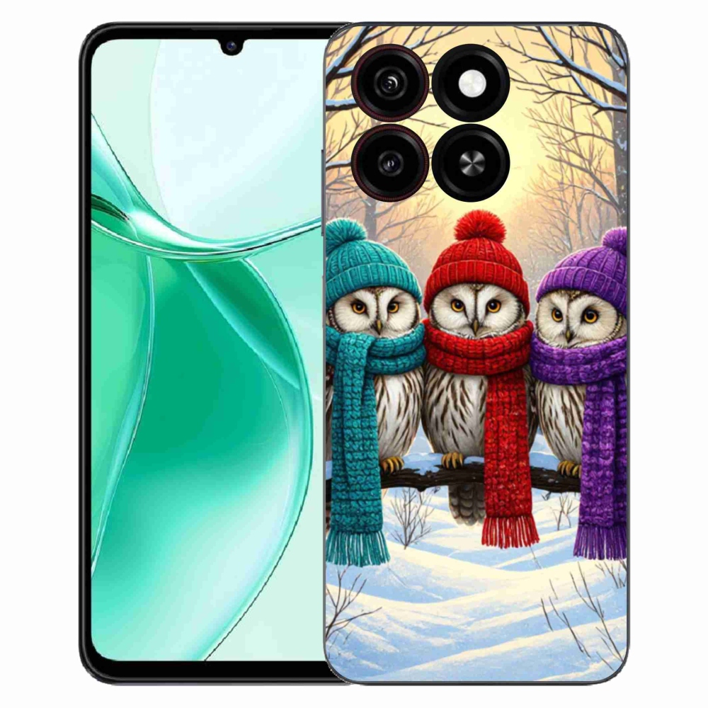 Gelový kryt mmCase na ZTE Blade A35 - soví přátelé