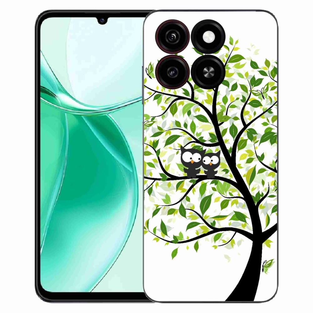 Gelový kryt mmCase na ZTE Blade A35 - sovičky na stromě
