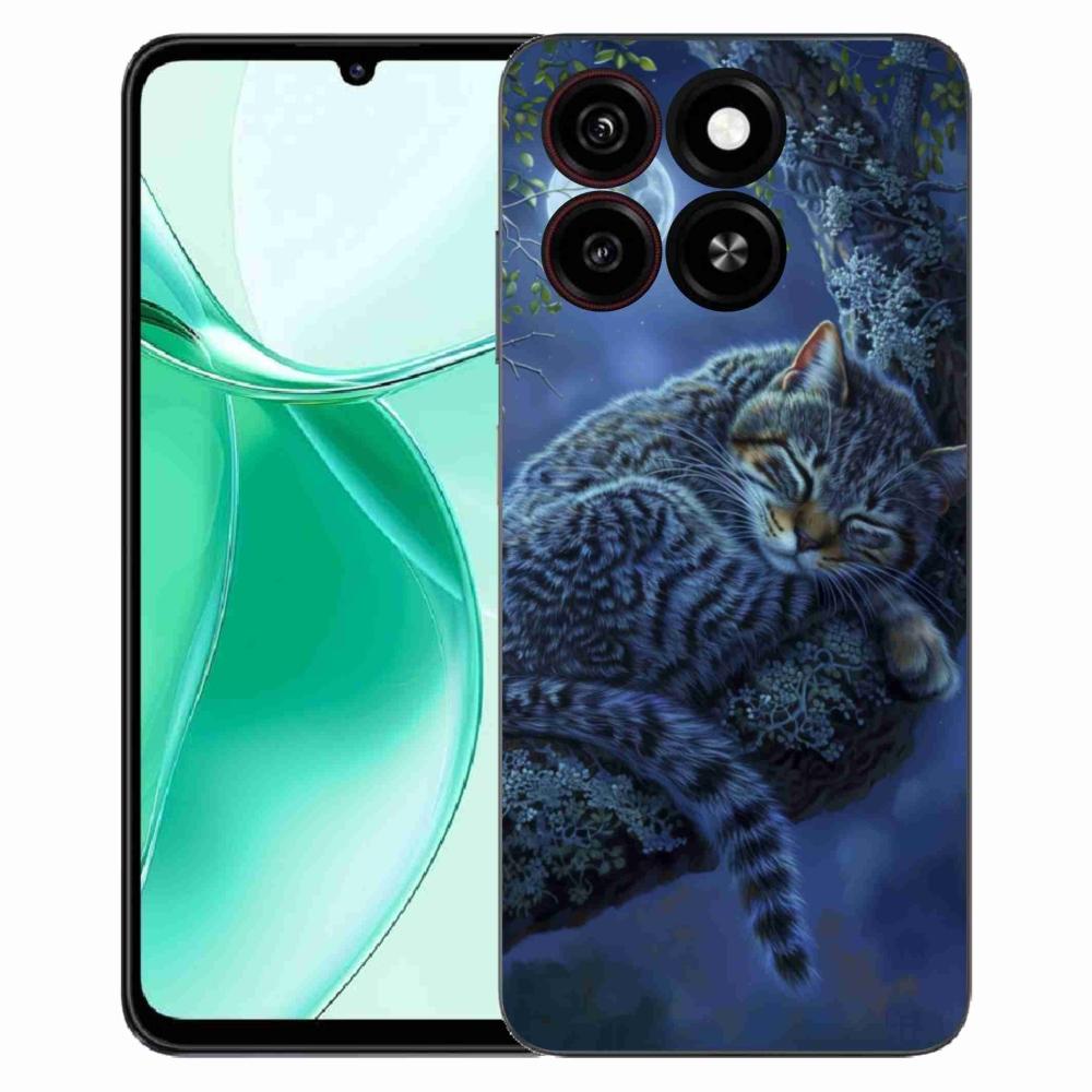 Gelový kryt mmCase na ZTE Blade A35 - spící kočka