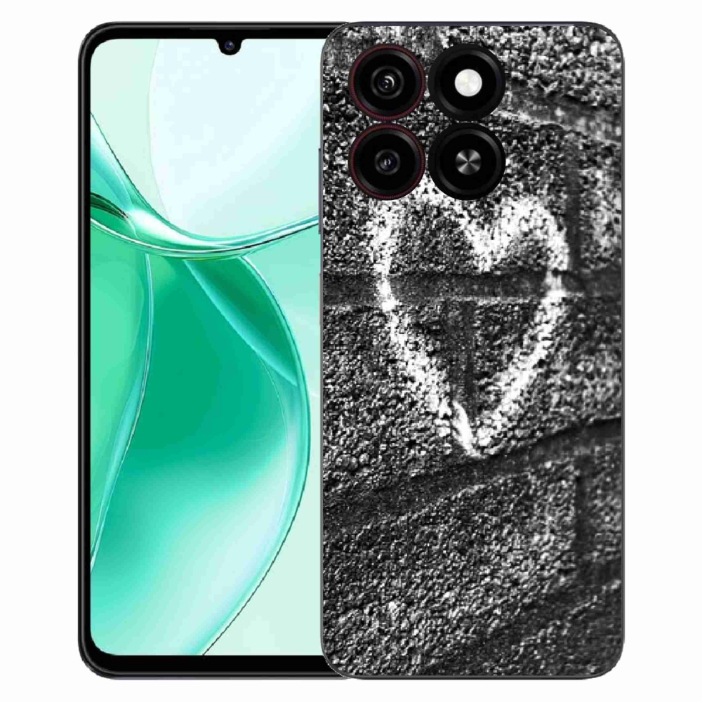 Gelový kryt mmCase na ZTE Blade A35 - srdce na zdi