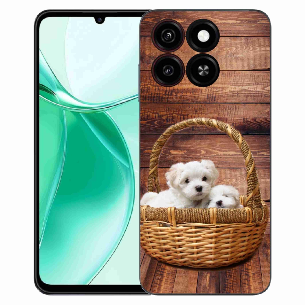 Gelový kryt mmCase na ZTE Blade A35 - štěňátka