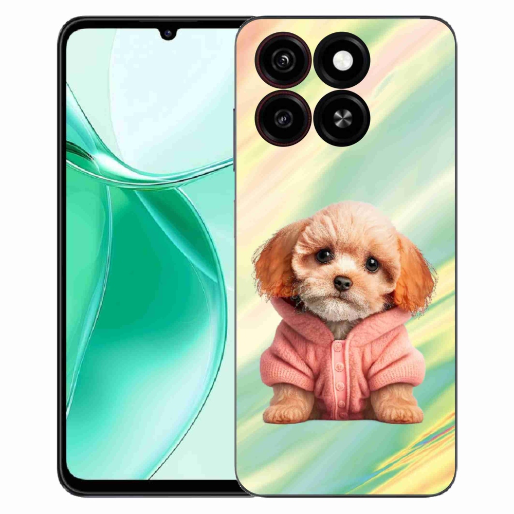 Gelový kryt mmCase na ZTE Blade A35 - štěně ve svetru