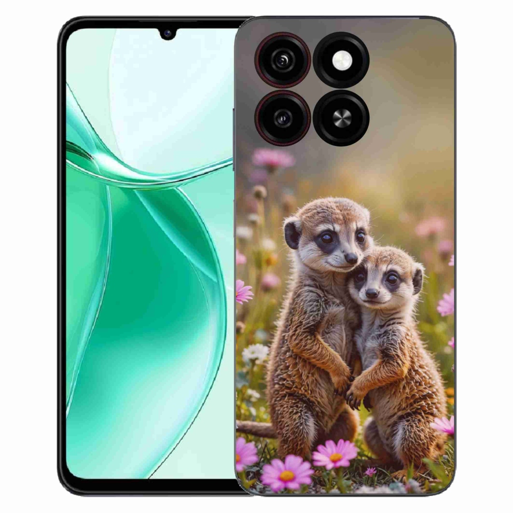 Gelový kryt mmCase na ZTE Blade A35 - surikatí duo