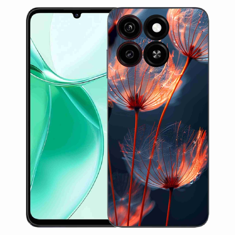 Gelový kryt mmCase na ZTE Blade A35 - světélkující chmýří