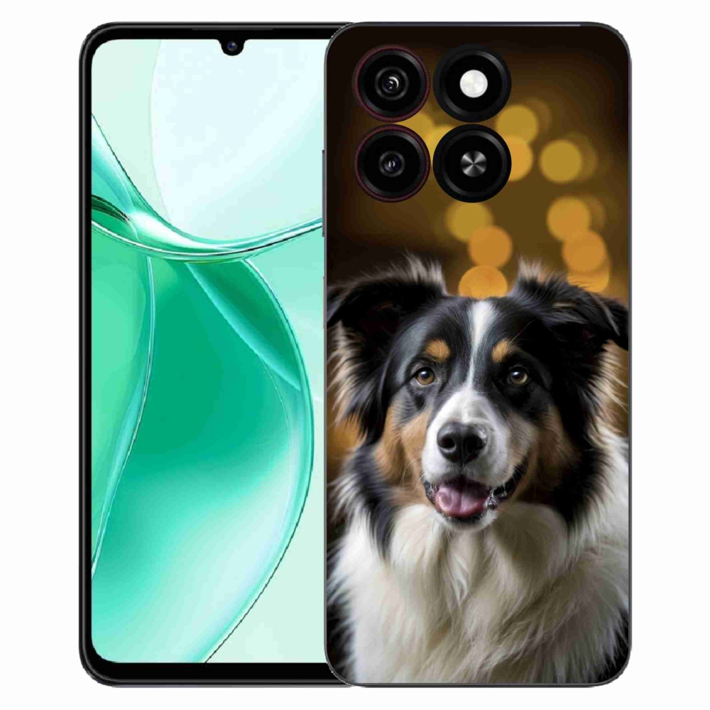 Gelový kryt mmCase na ZTE Blade A35 - usměvavý australský ovčák