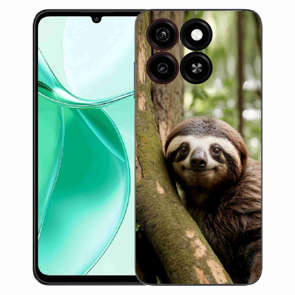 Gelový kryt mmCase na ZTE Blade A35 - usměvavý lenochod