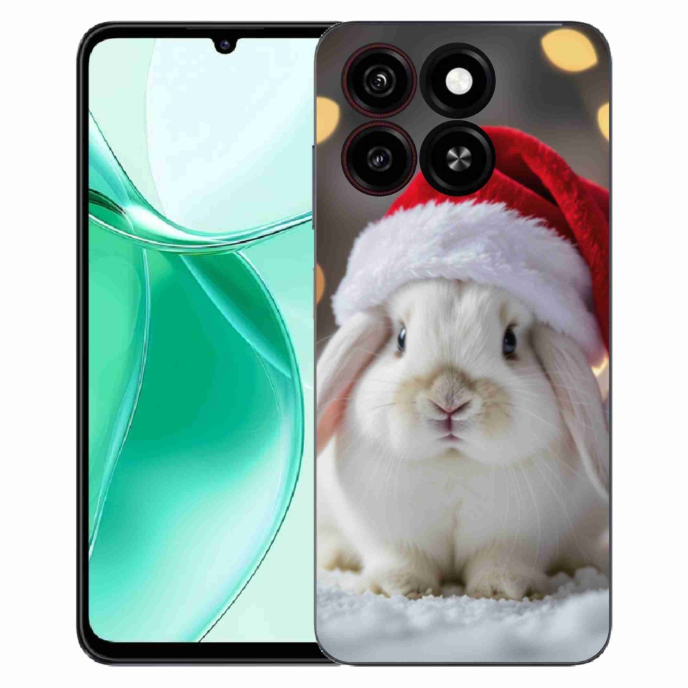 Gelový kryt mmCase na ZTE Blade A35 - vánoční králík