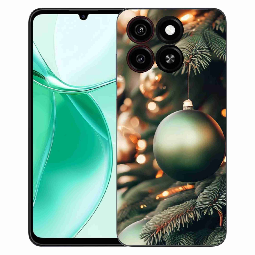 Gelový kryt mmCase na ZTE Blade A35 - vánoční ozdoby 1