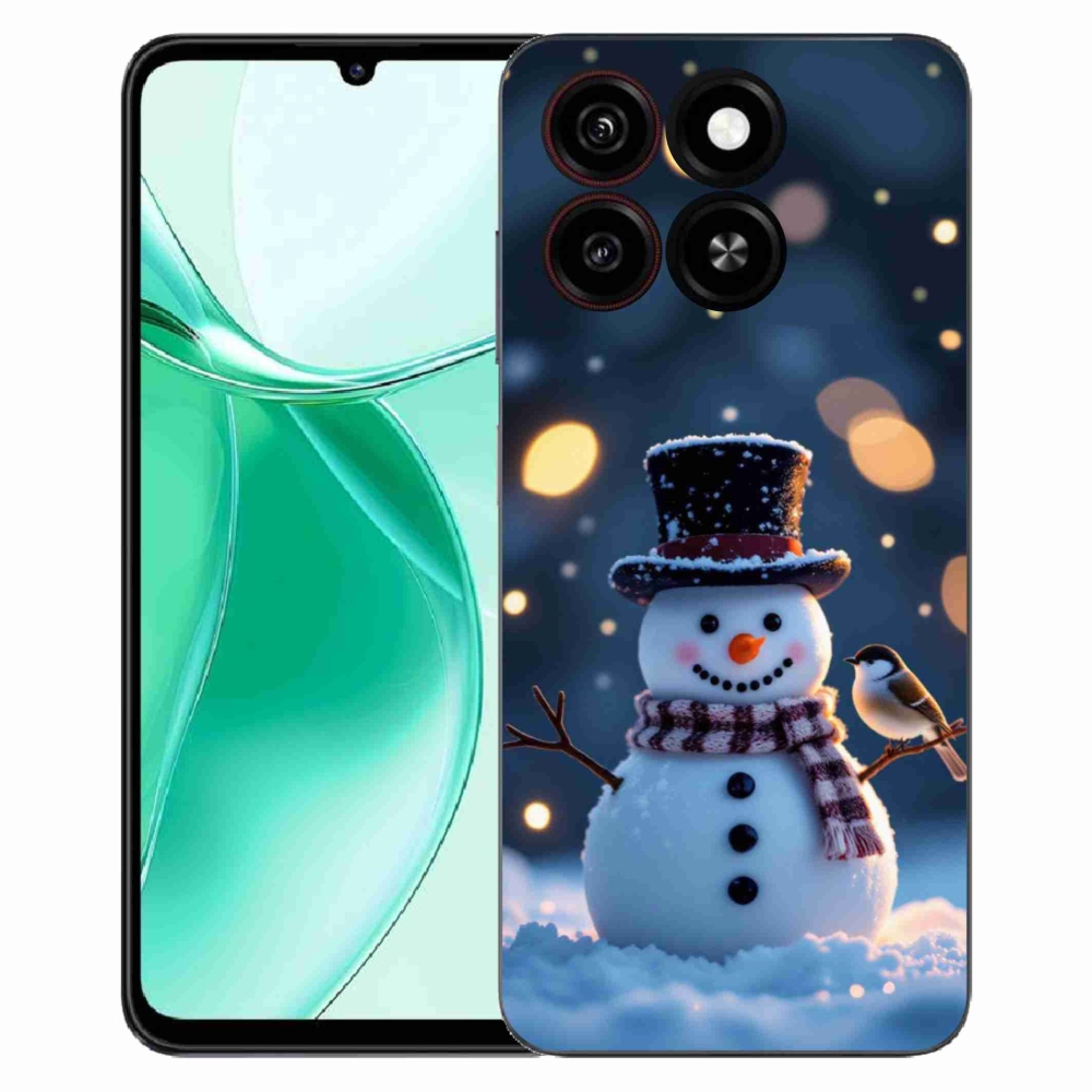 Gelový kryt mmCase na ZTE Blade A35 - vánoční sněhulák