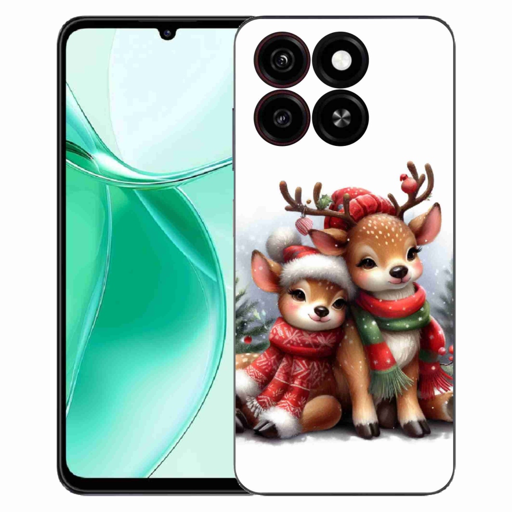 Gelový kryt mmCase na ZTE Blade A35 - vánoční sobi