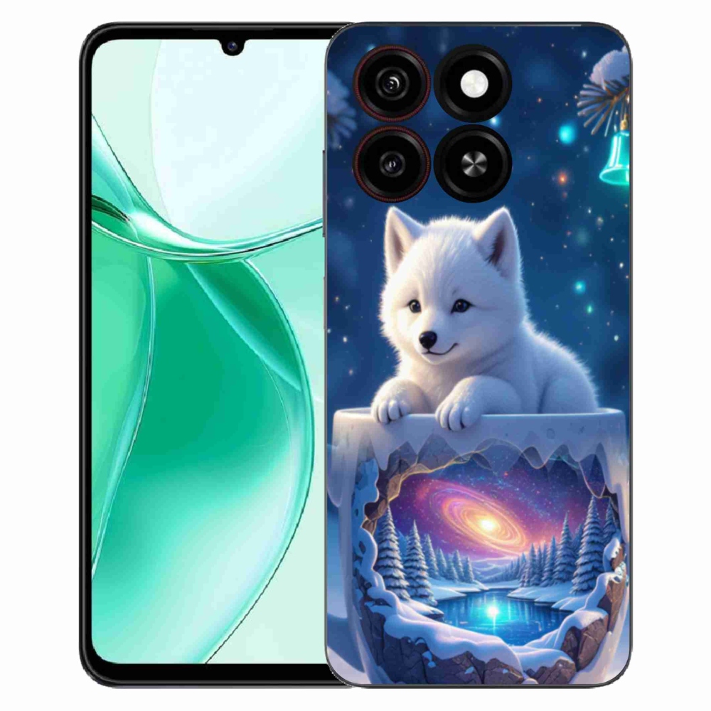 Gelový kryt mmCase na ZTE Blade A35 - vánoční štěně