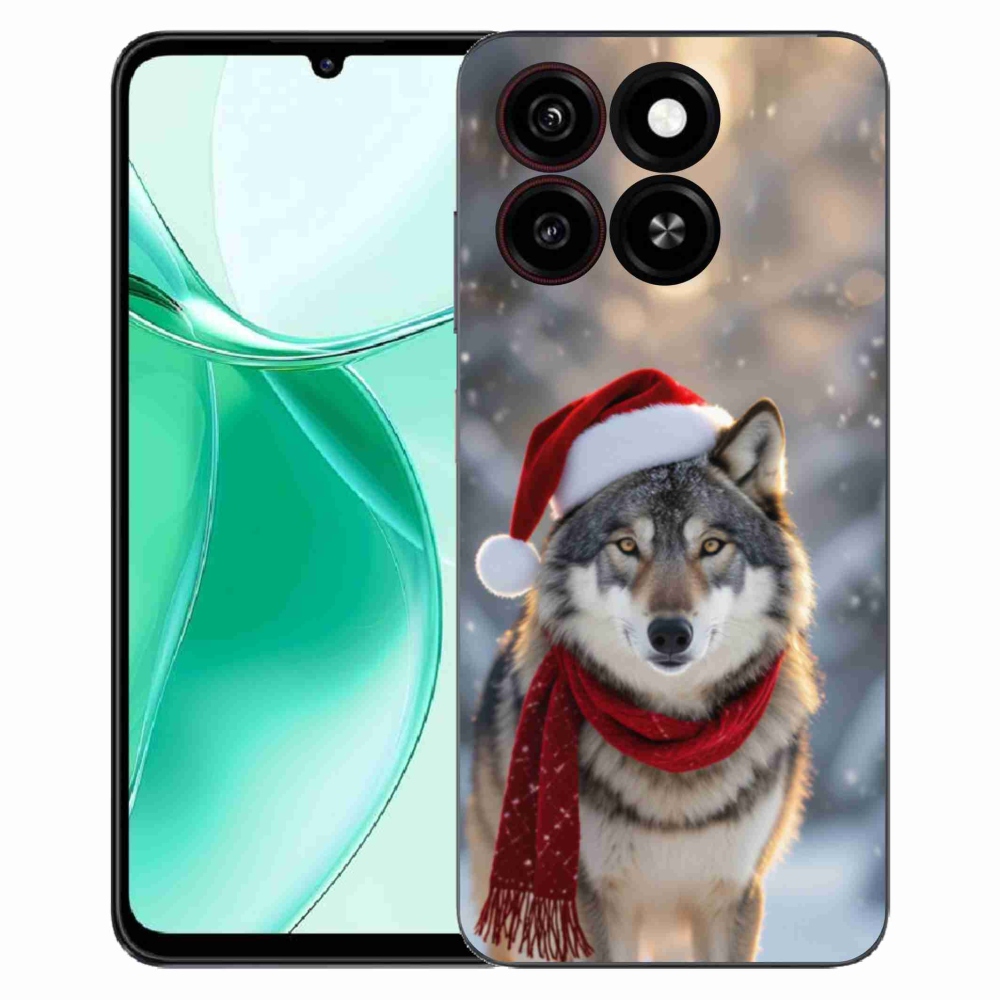 Gelový kryt mmCase na ZTE Blade A35 - vánoční vlk