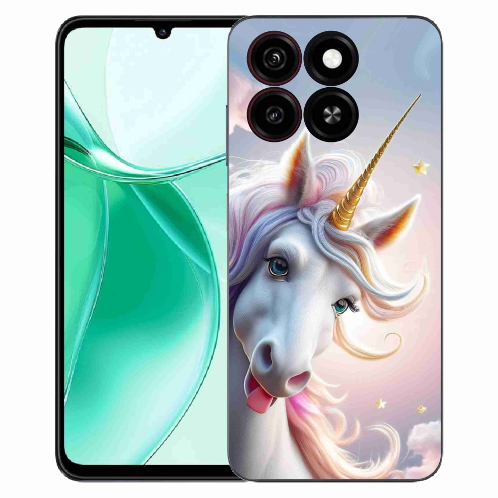 Gelový kryt mmCase na ZTE Blade A35 - veselý jednorožec