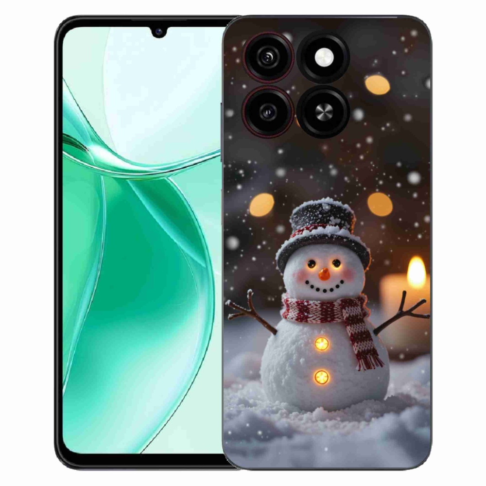 Gelový kryt mmCase na ZTE Blade A35 - veselý sněhulák