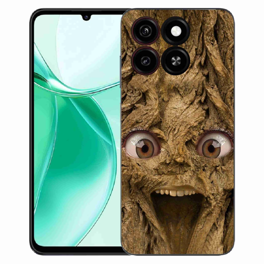 Gelový kryt mmCase na ZTE Blade A35 - veselý strom s očima