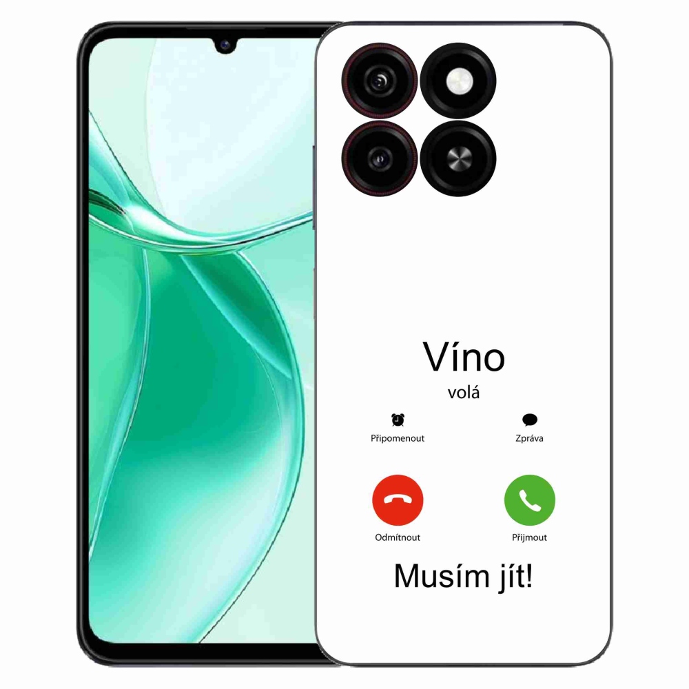 Gelový kryt mmCase na ZTE Blade A35 - víno volá bílé pozadí