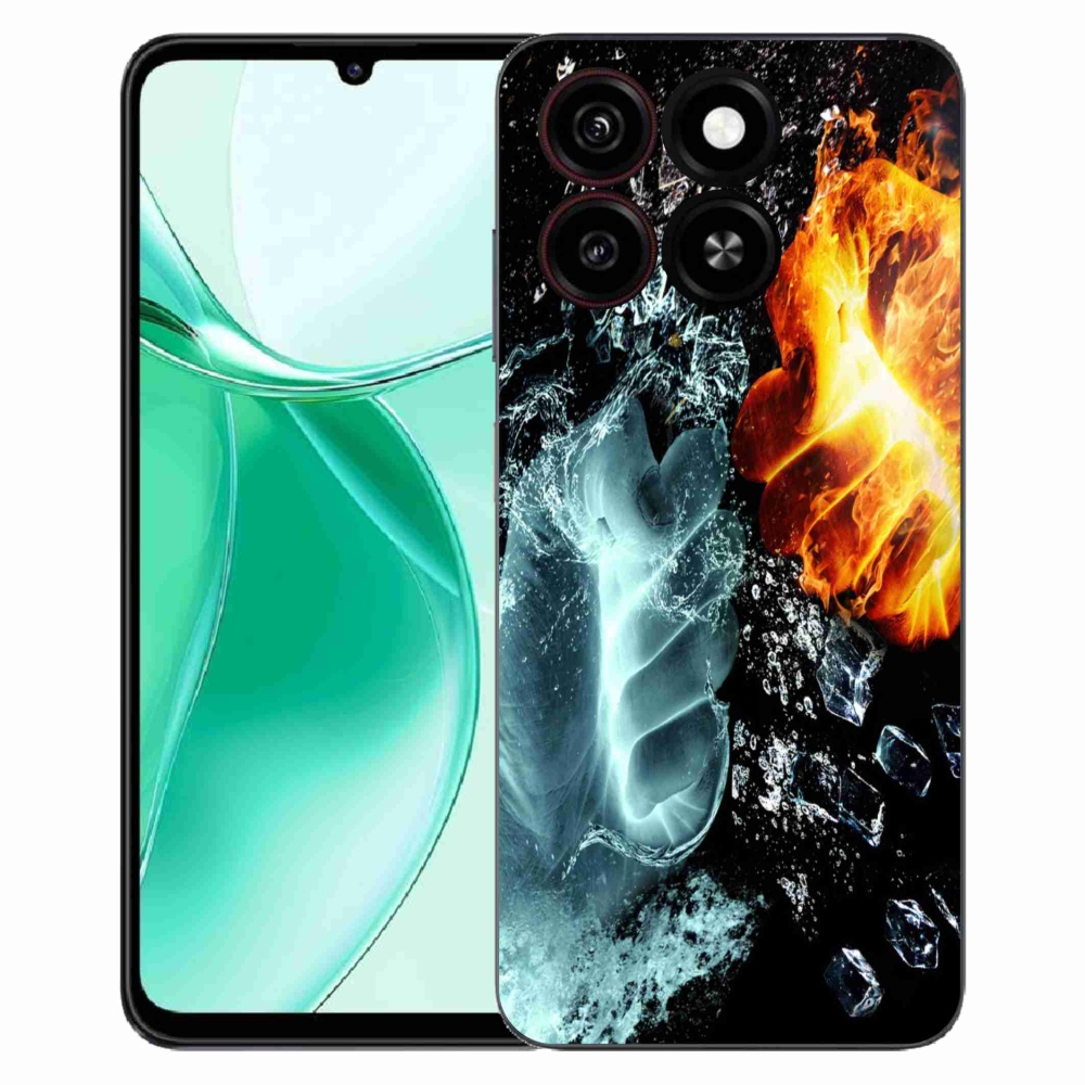 Gelový kryt mmCase na ZTE Blade A35 - voda a oheň