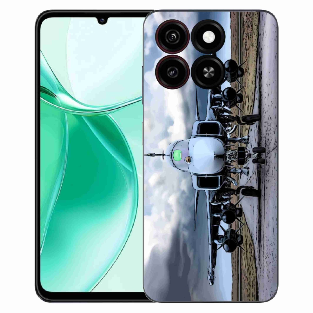 Gelový kryt mmCase na ZTE Blade A35 - vojenské letadlo