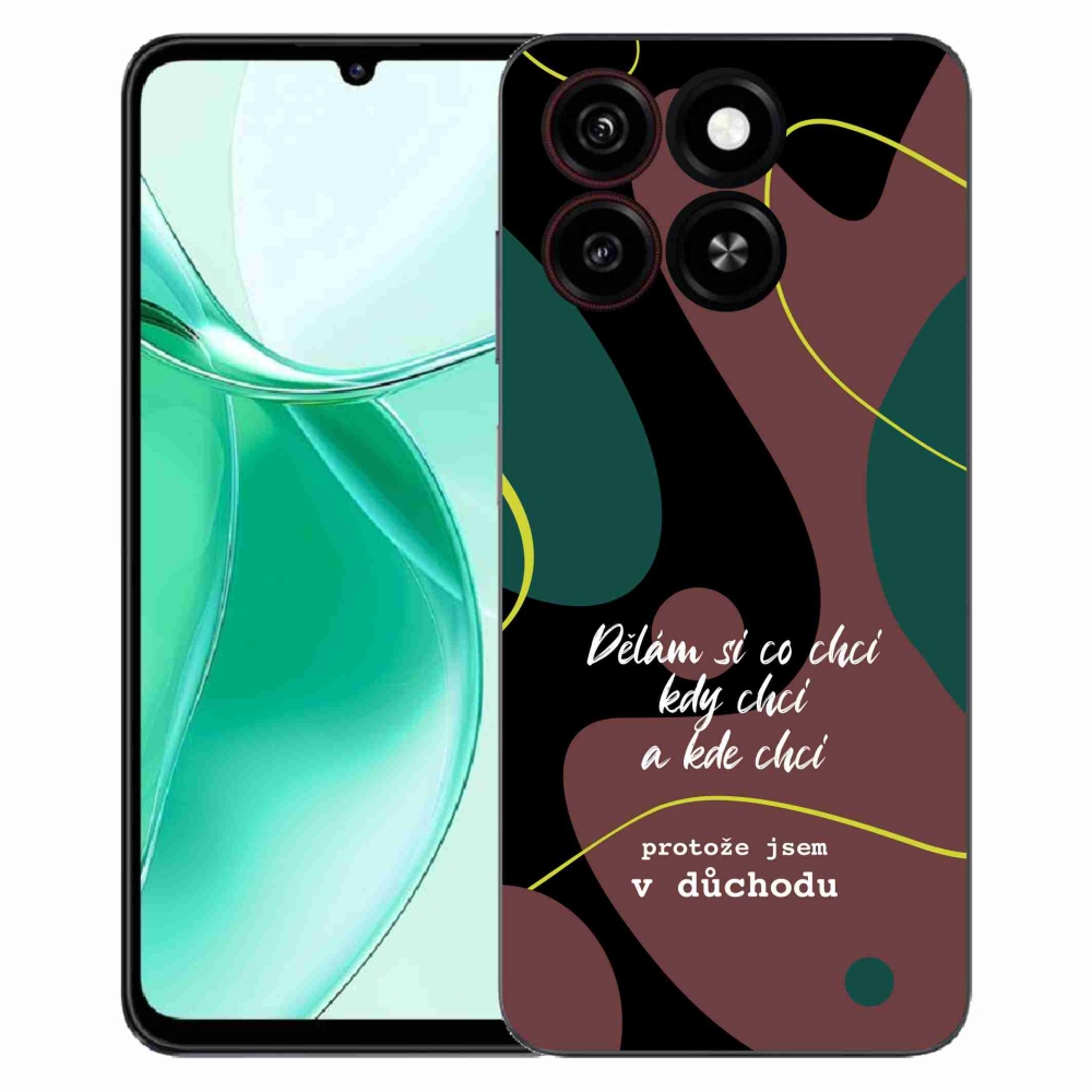 Gelový kryt mmCase na ZTE Blade A35 - vtipný text 10 černé pozadí