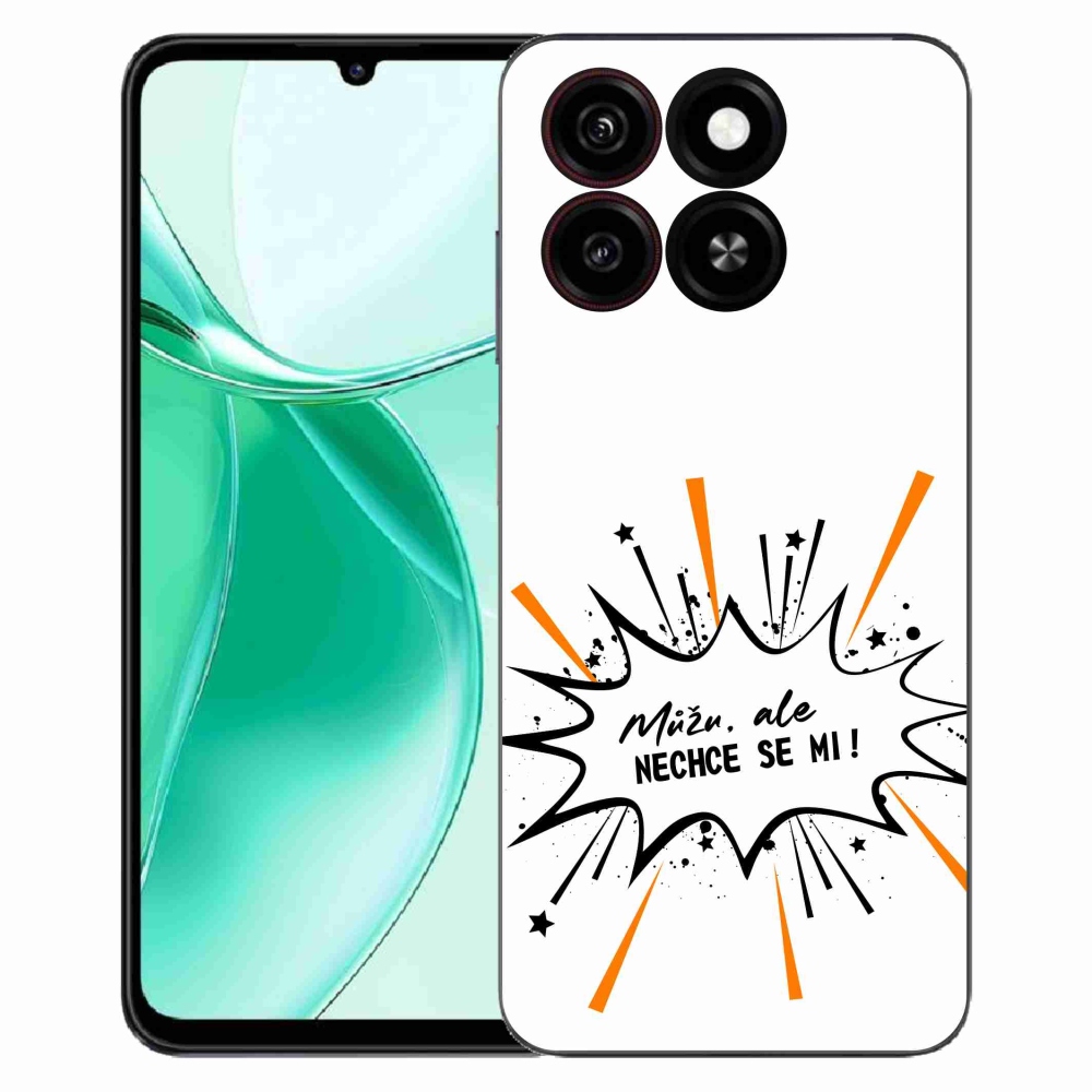 Gelový kryt mmCase na ZTE Blade A35 - vtipný text 11 bílé pozadí