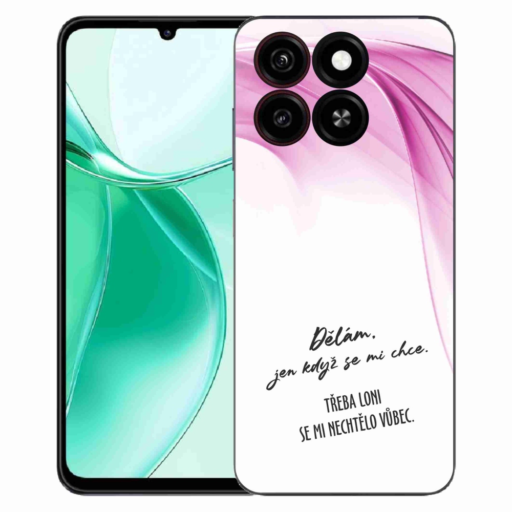 Gelový kryt mmCase na ZTE Blade A35 - vtipný text 12 bílé pozadí